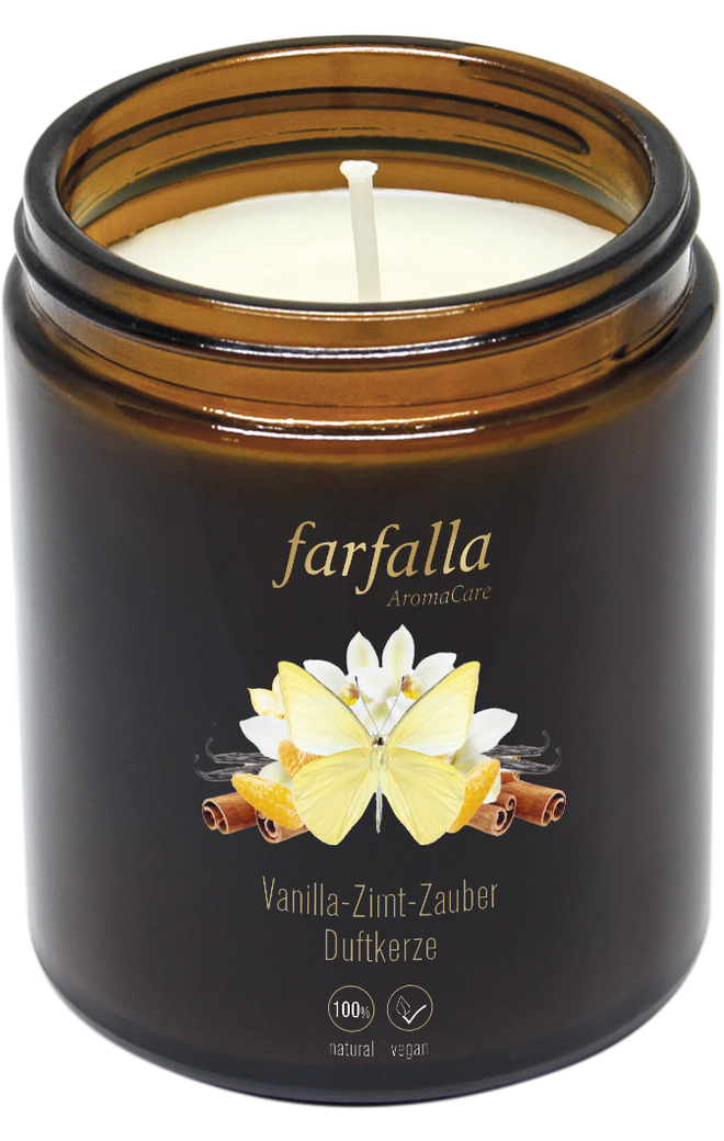 Aroma-Duftkerze Vanilla-Zimt-Zauber, farfalla