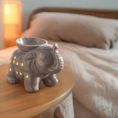 Keramik Parfümbrenner Tandor – Duftlampe mit Elefanten-Symbolik