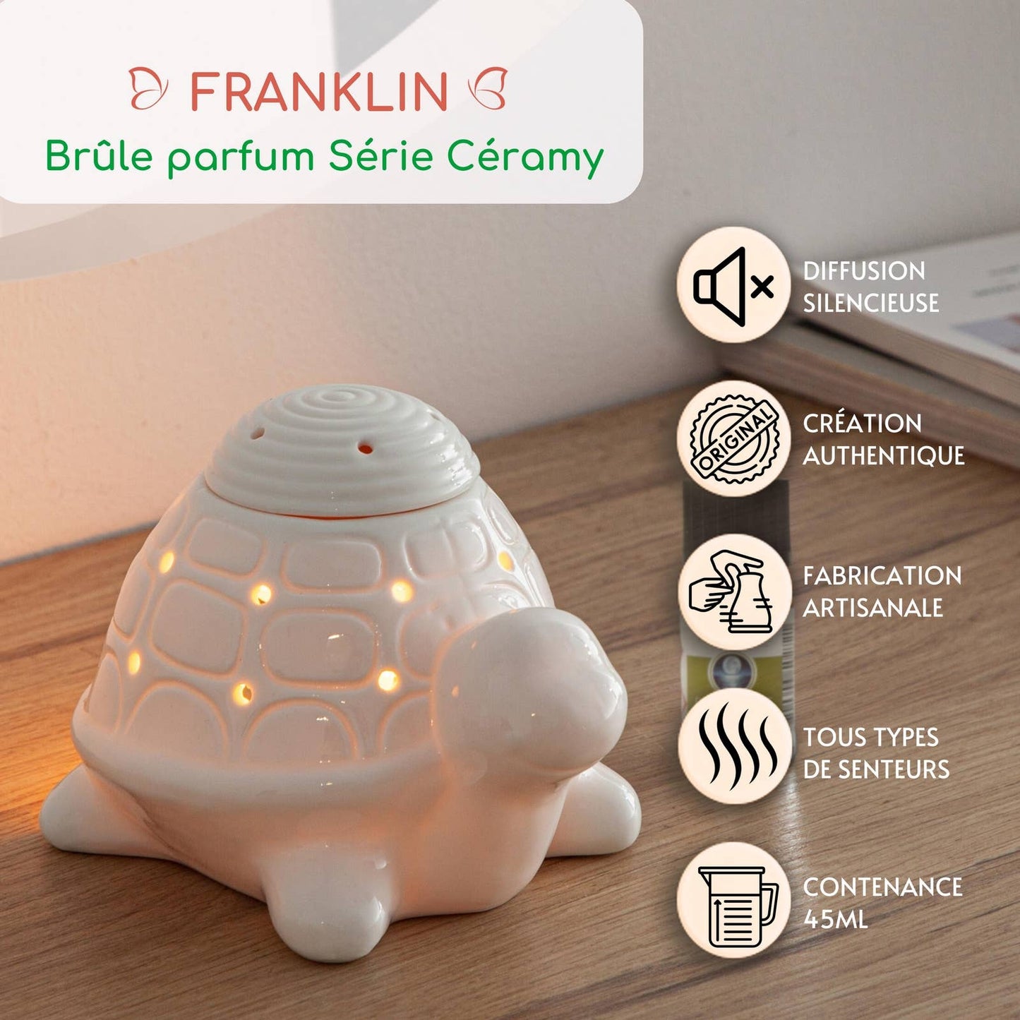 Aroma-Diffusor Franklin in Form einer Schildkröte