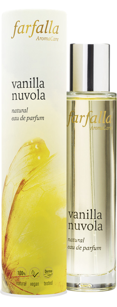Parfüm Vanilla Nuvola von farfalla - Ansicht Flasche und Verpackung